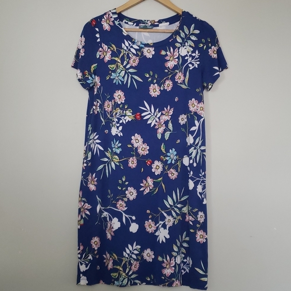 Fleur Bleue Floral Dress size medium